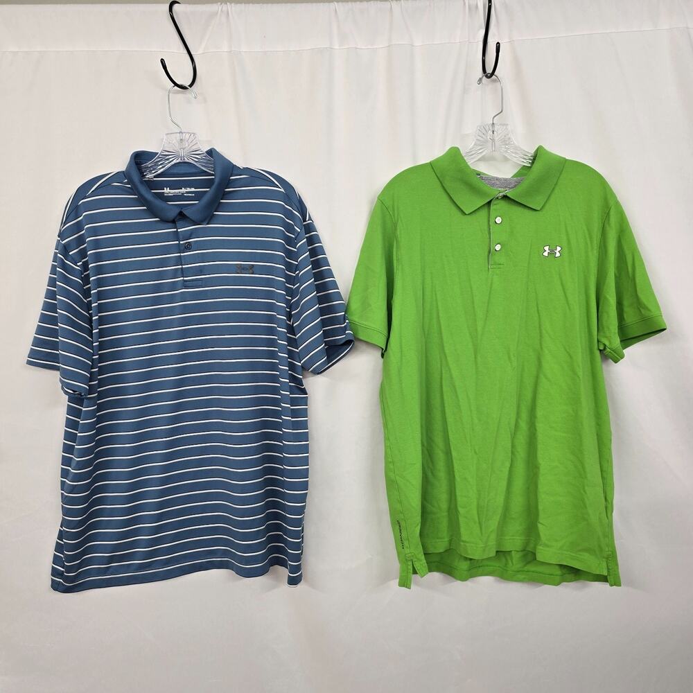 Under Armour Polos Men's XL Performance Divot Stripe &/Tech Preppy Bundle Deal